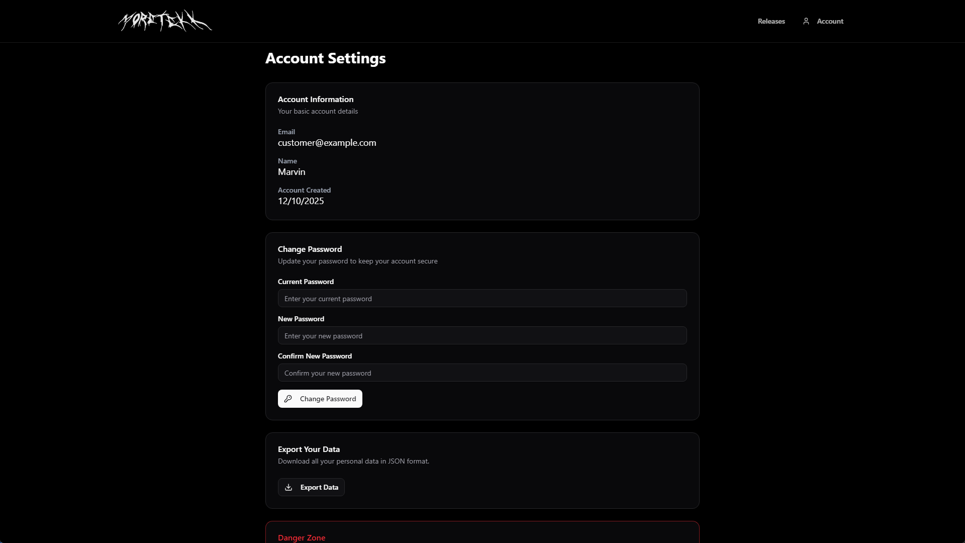 Account Settings